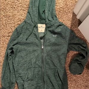 Hollister Forest Green Zip-Up Hoodie